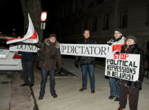 Пикет у посольства Беларуси в США. © Фото - Дмитрий Щигельский